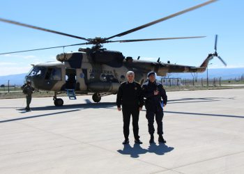 Jandarmadan helikopterli trafik denetimi