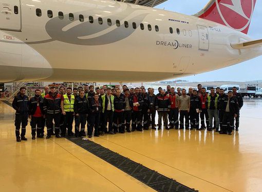 THY Teknik ilk Boeing 787’ye A bakımını yaptı