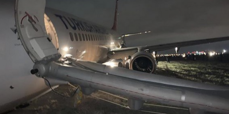 THY uçağının Odessa’da ön iniş takımları çöktü