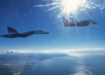 Rus Su-27 jetinden dört İngiliz askeri uçağına önleme