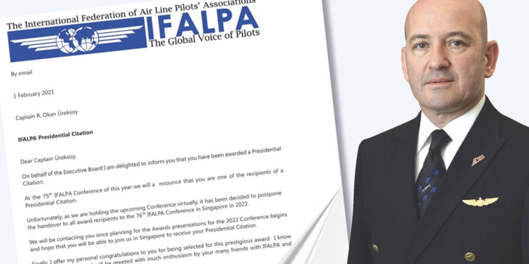 Türk pilota üst düzey ödül!