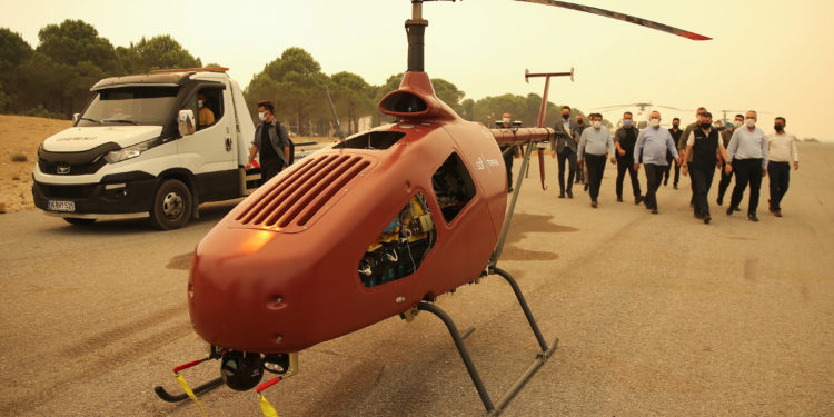 Manavgat yangını insansız helikopterle söndürüldü