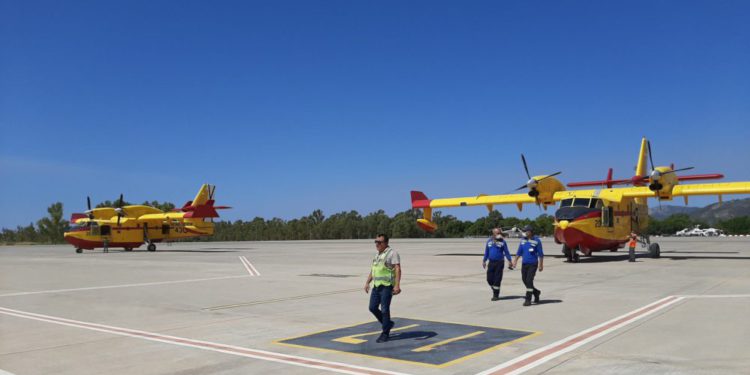 İspanya’ya ait yangın söndürme uçakları Dalaman’dan havalandı