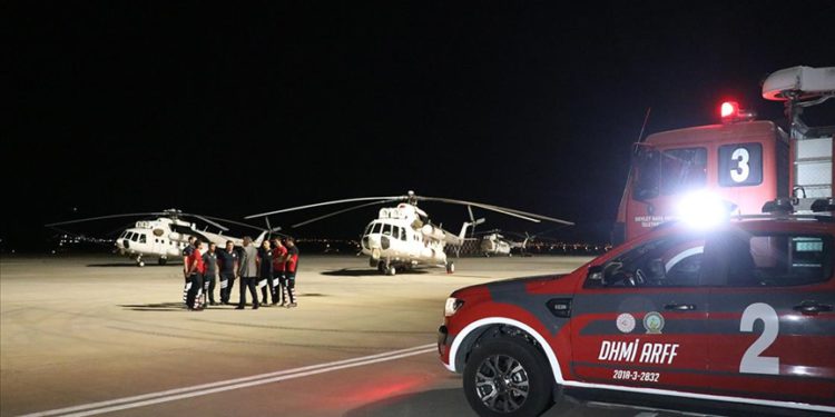 Ukrayna’dan gelen helikopterler gece görevine hazır