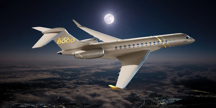 Bombardier, en hızlı iş jeti Global 8000’i tanıttı