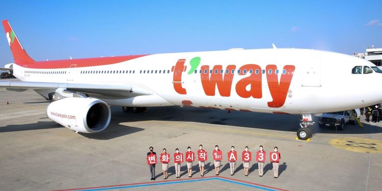 T’way Air, Changi Havalimanı’na ilk uçuşunu yaptı