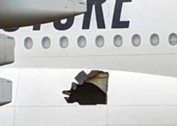 Emirates A380’i gövdesinde 1 metre çapında delikle uçtu