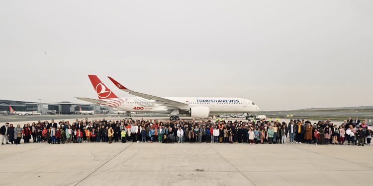 THY’nin 400’üncü uçağı depremzede çocuklar için havalandı
