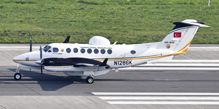 Yangın filosunun komuta kontrol uçağı Türkiye’de