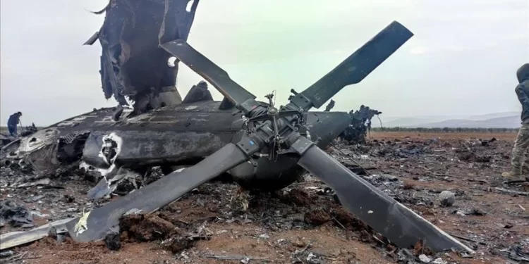 Kırım’da Mi-28 tipi helikopter düştü
