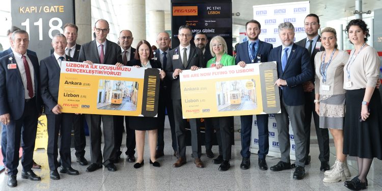 Pegasus, Ankara’dan Lizbon’a uçmaya başladı