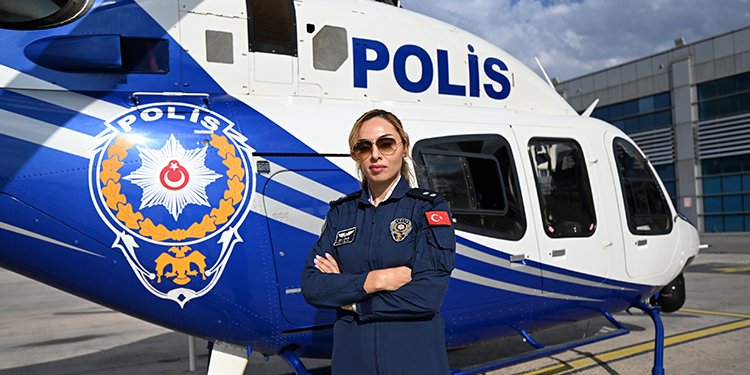 Emniyetin havadaki gözü Melek komiser her an göreve hazır
